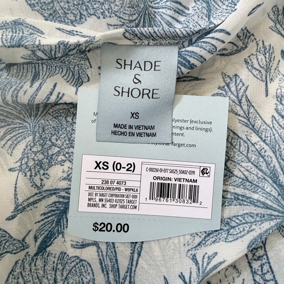 Shade & Shore Tropical Toile Print Mini Cover Up Sarong Size XS NWT - Picture 5 of 7